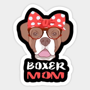 Boxer Dog Mom Sticker